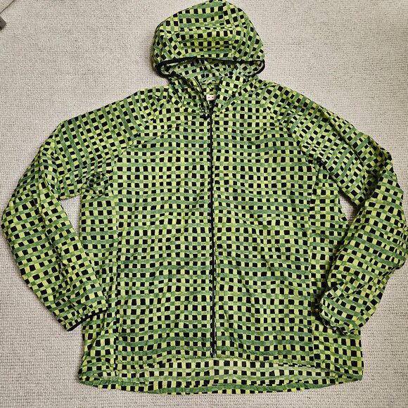 UNIQLO x Marni Packable Jacket Anorak XL Outdoor Athletic Casual Green Check - Picture 1 of 11